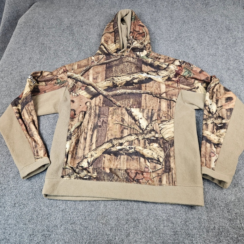Whitewater Hunting Apparel Camo Fleece Hoodie Mens Medium RealTree Xtra